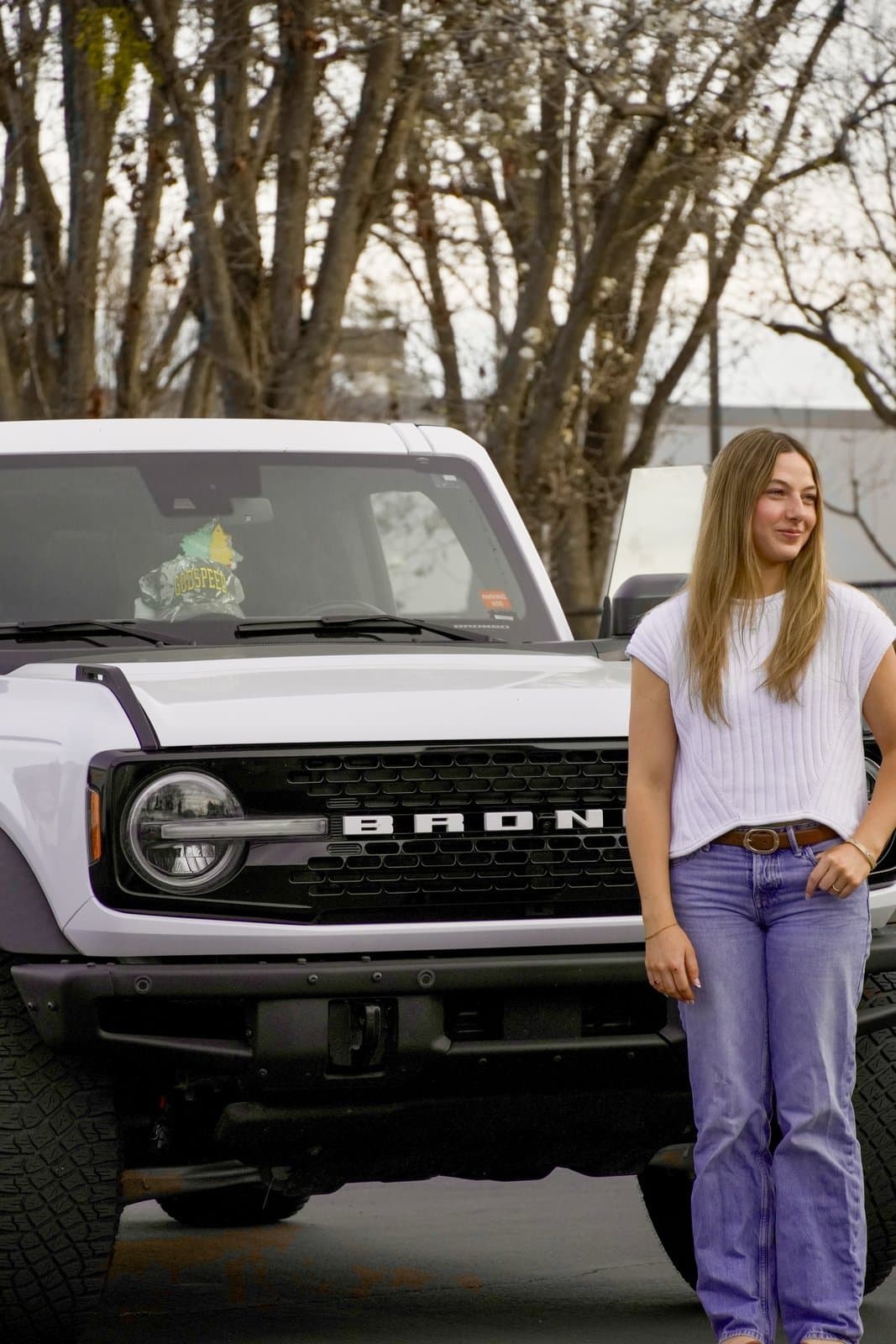 Lifestyle brand portrait beside a Ford Bronco — recent JC Media commercial work.